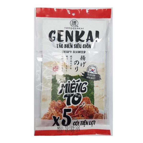 Snack rong biển vị gà cay Hàn Quốc Tohogenkai thơm ngon, giá tốt - AVAKids.com