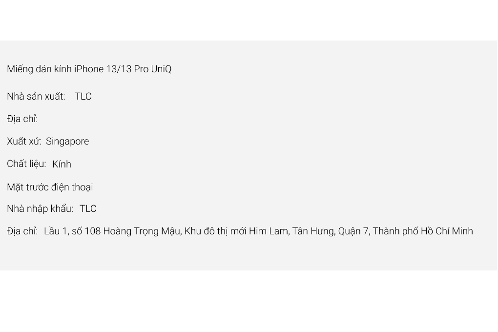 Miếng dán kính iPhone 13/14/16e/17e UniQ Màu Trắng
