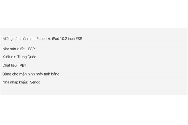 Miếng dán màn hình Paperlike iPad 10.2 inch ESR Màu Trắng