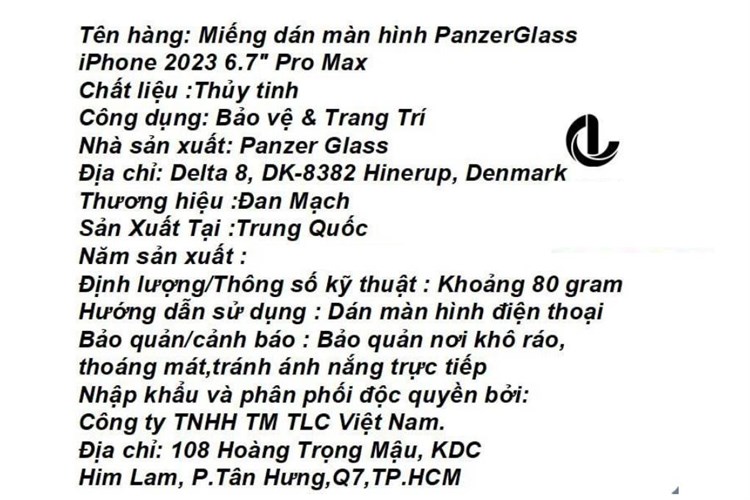 Miếng dán kính cường lực chống nhìn trộm iPhone 15 Pro Max Panzer Màu Đen