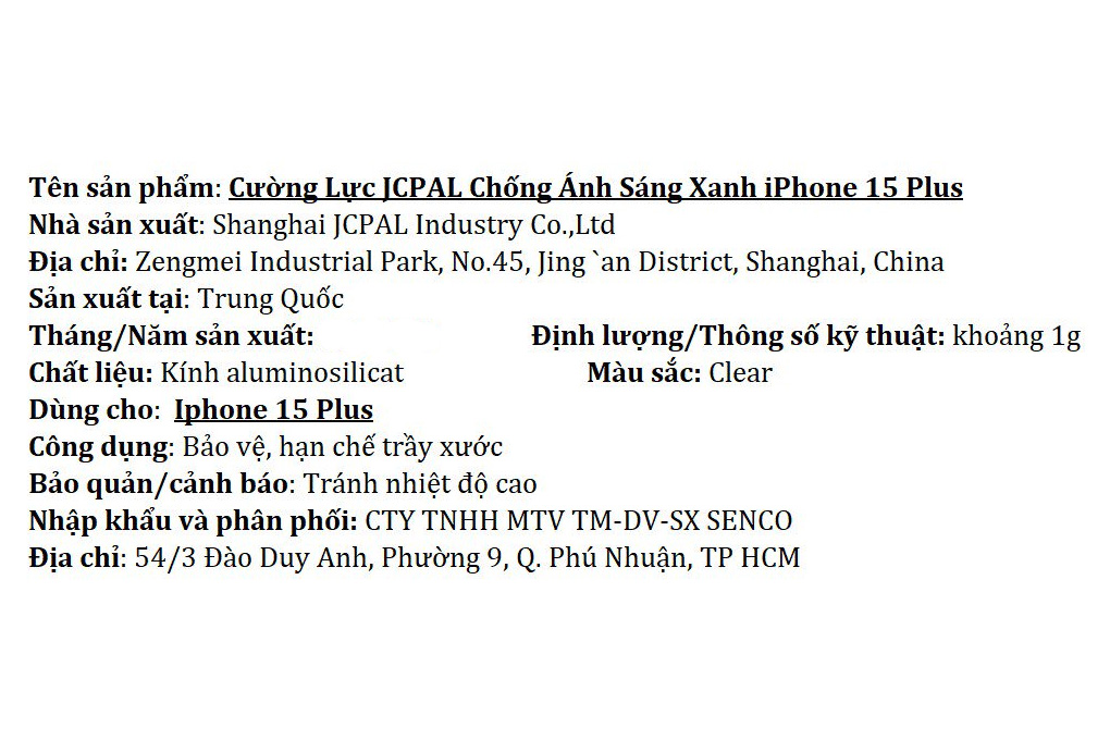 Miếng dán kính cường lực iPhone 15 Plus JCPAL - 6