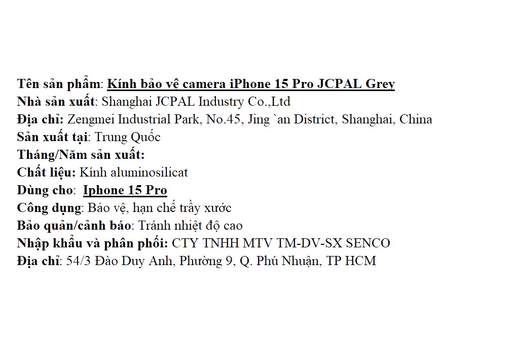 Miếng dán camera iPhone 15 Pro JCPAL - 4