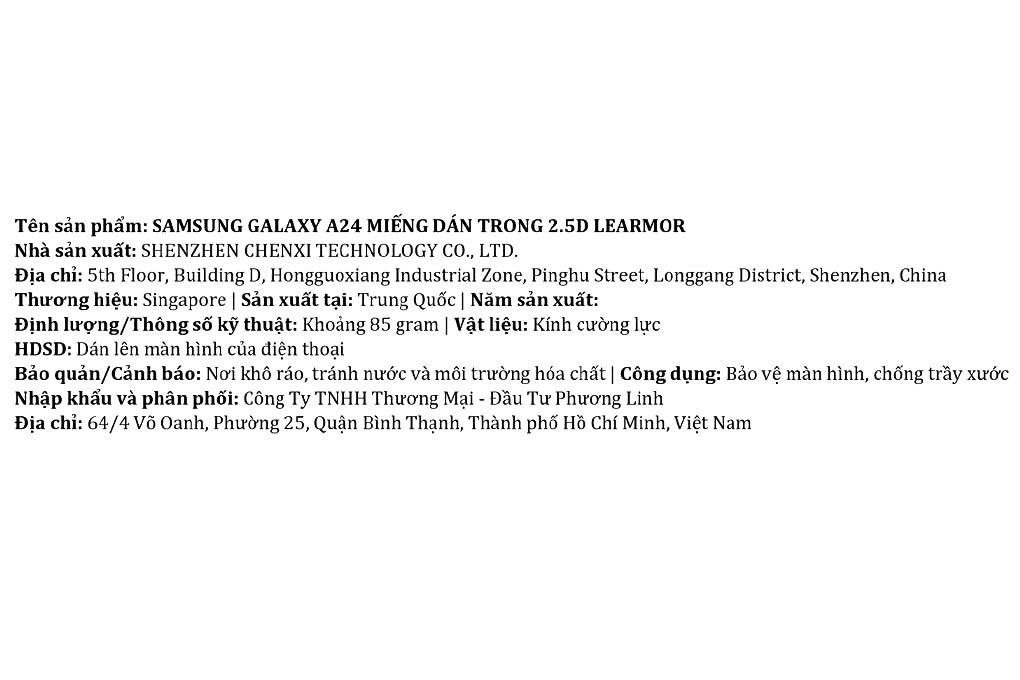 Miếng dán kính cường lực Samsung Galaxy A24 LeArmor - 2