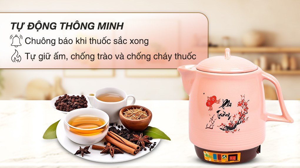 Siêu sắc thuốc điện Seika 3.3 lít SKS 373 Hồng