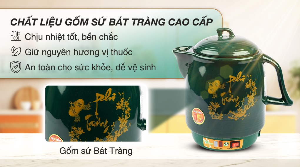 Siêu sắc thuốc điện Seika 3.3 lít SKS 375 Xanh