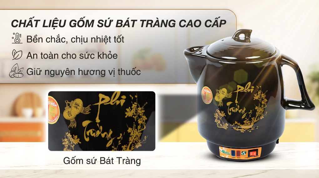 Siêu sắc thuốc điện Seika 3.3 lít SKS 377 Đen