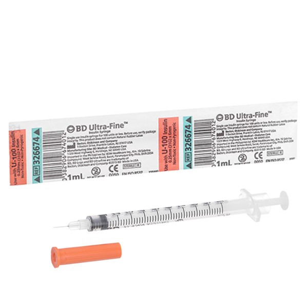 Bơm kim tiêm Insulin BD Ultra-Fine 1ml 0.25mm (31G) x 6mm gói 1 cái