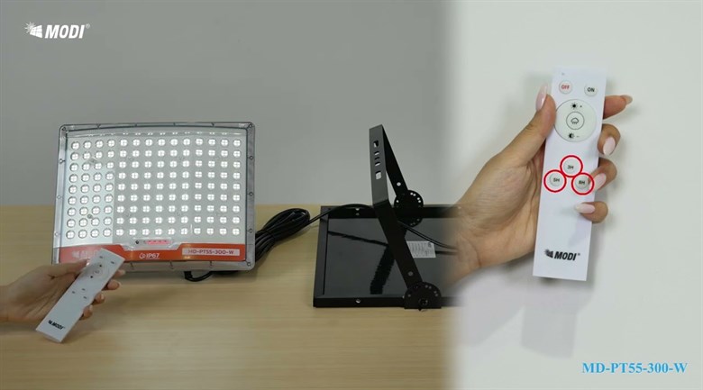 Đèn pha năng lượng mặt trời Modi MD-PT55-300-W