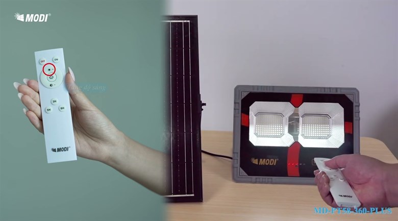 Đèn pha năng lượng mặt trời Modi MD-PT58-360-PLUS