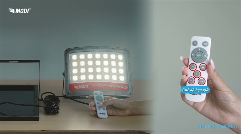 Đèn pha năng lượng mặt trời Modi MD-PT27-240-PRO