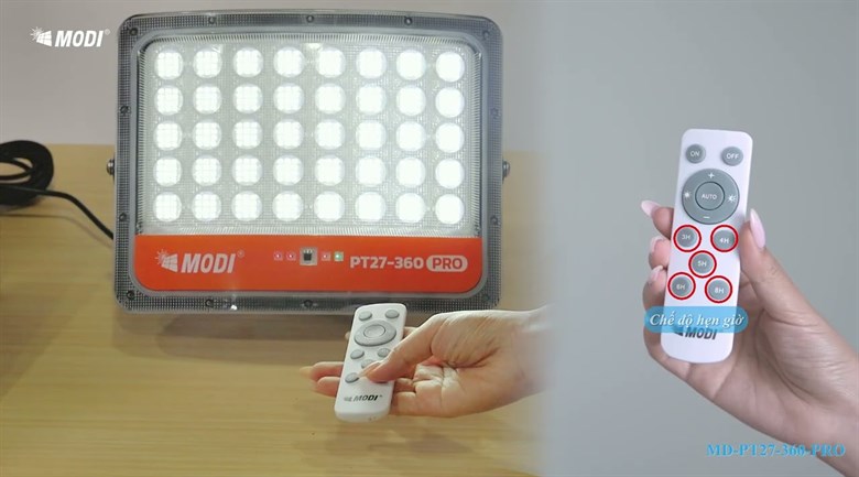 Đèn pha năng lượng mặt trời Modi MD-PT27-360-PRO