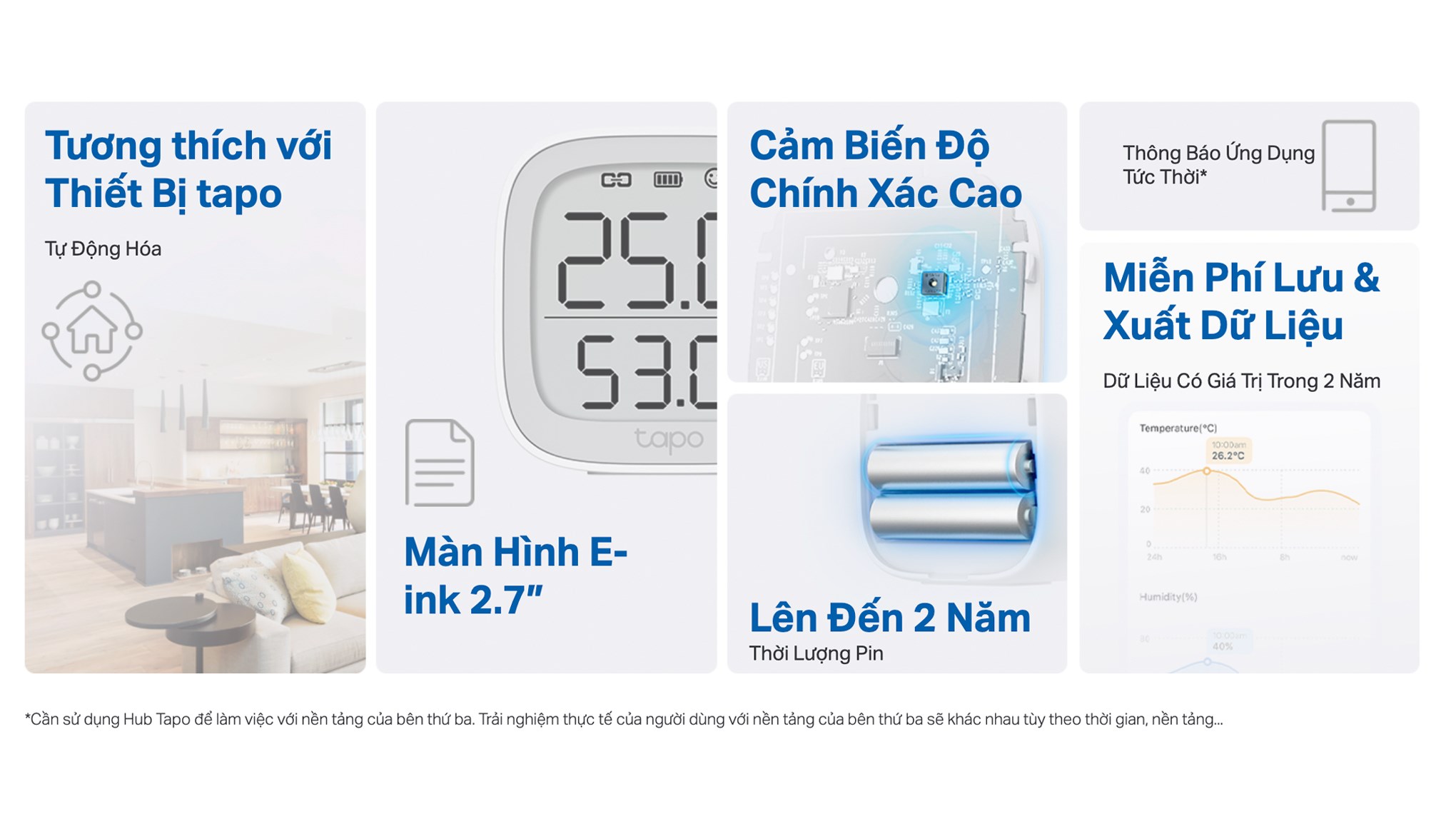 Cảm biến nhiệt độ và đổ ẩm thông minh TP-Link Tapo T315