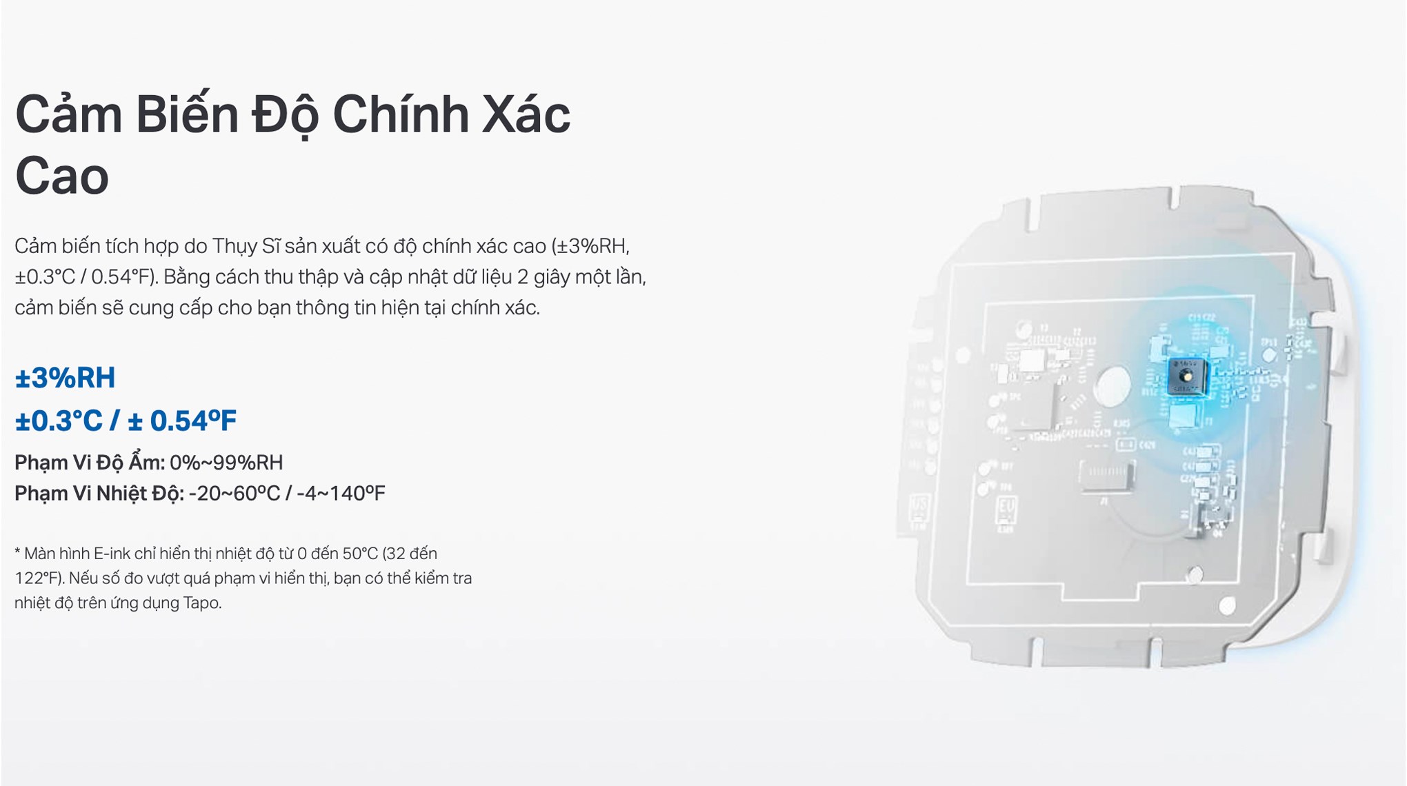 Cảm biến nhiệt độ và đổ ẩm thông minh TP-Link Tapo T315