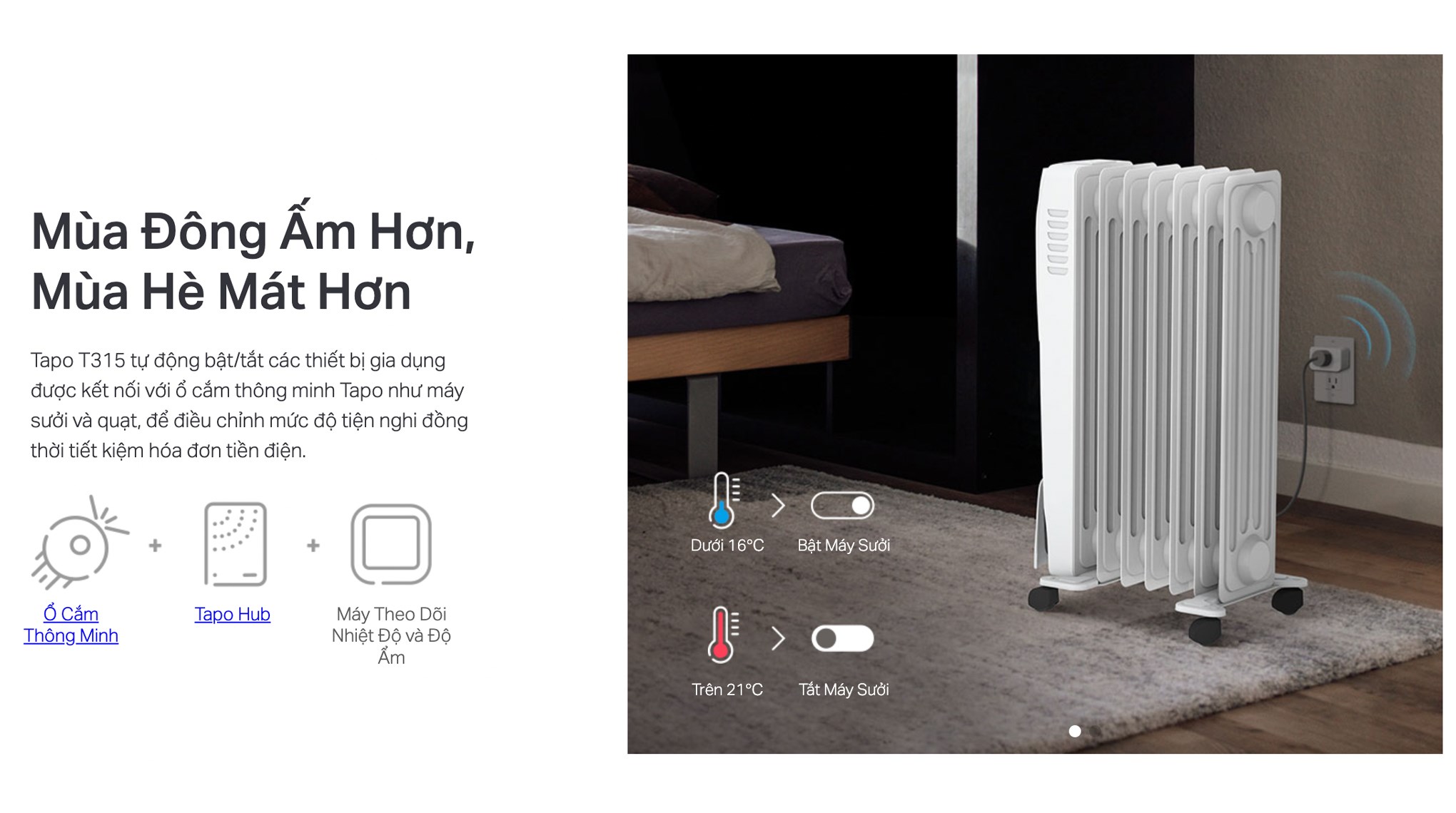 Cảm biến nhiệt độ và đổ ẩm thông minh TP-Link Tapo T315