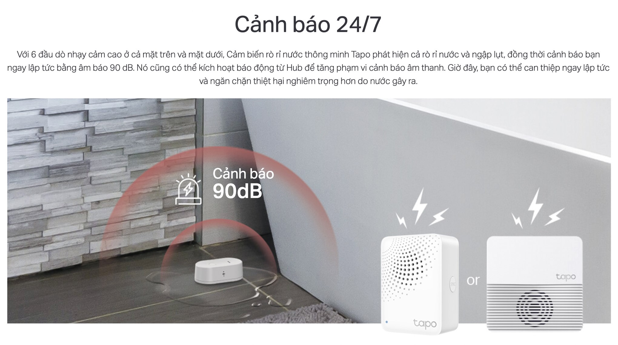 Cảm biến rò rỉ nước thông minh TP-Link Tapo T300