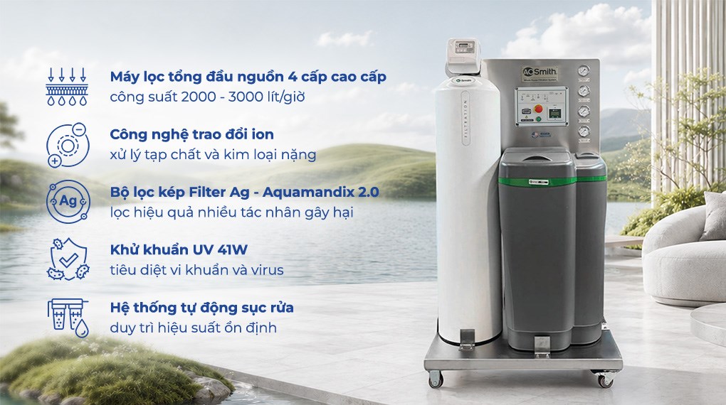 Máy lọc tổng đầu nguồn AOSmith AOW-S500 Premium