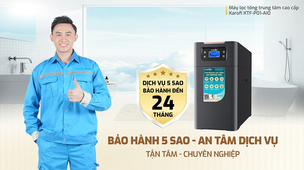 Máy lọc tổng đầu nguồn Karofi KTF-P01-AIO