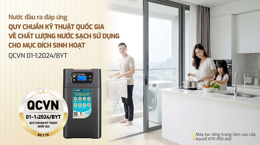 Máy lọc tổng đầu nguồn Karofi KTF-P01-AIO