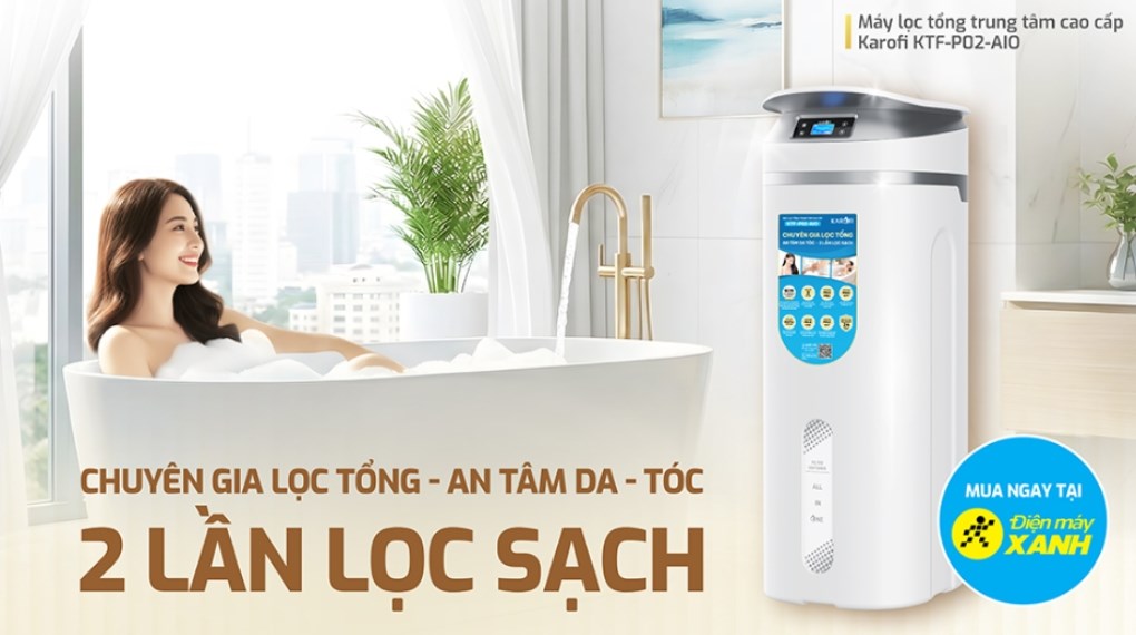 Máy lọc tổng đầu nguồn Karofi KTF-P02-AIO