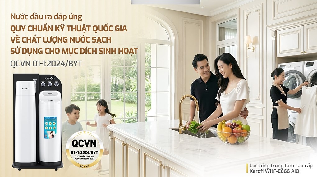 Máy lọc tổng đầu nguồn Karofi WHF-E666-AIO