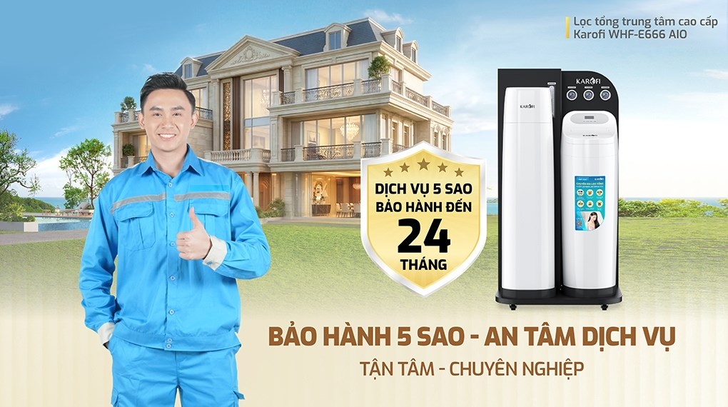 Máy lọc tổng đầu nguồn Karofi WHF-E666-AIO