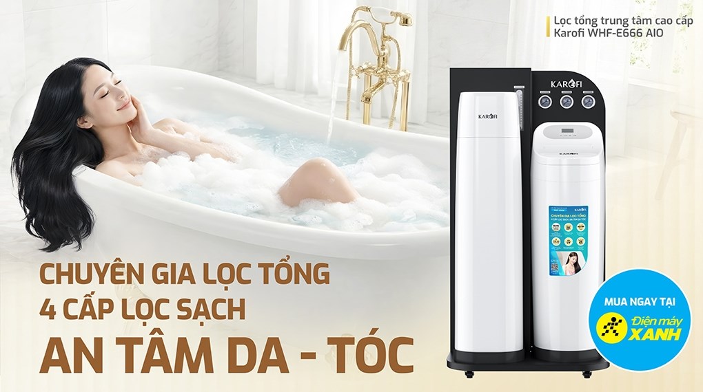 Máy lọc tổng đầu nguồn Karofi WHF-E666-AIO