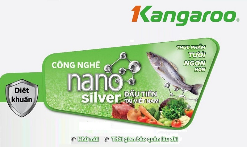 Công nghệ Nano Ag kháng khuẩn hiệu quả - Tủ mát Kangaroo 258 lít KG258AT