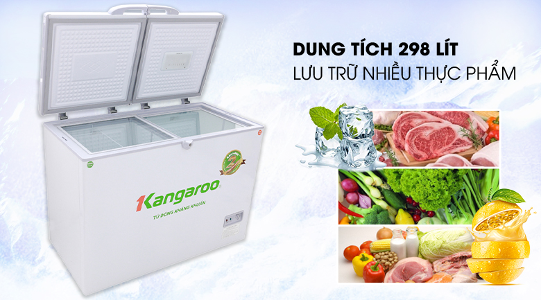 Dung lượng 298 lít - Tủ đông Kangaroo KG298C2