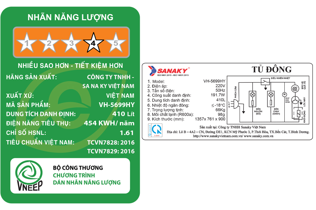 Siêu thị tủ đông Sanaky 410 lít VH 5699HY