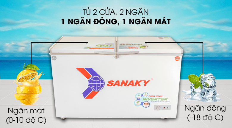 Tủ đông Sanaky Inverter 280 lít VH-4099W3