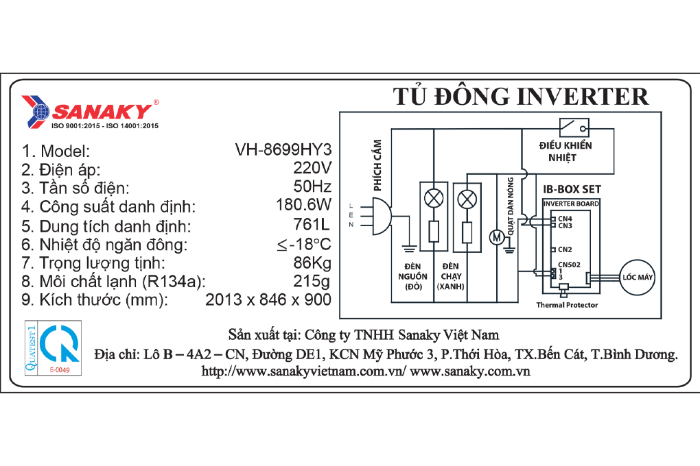 Ngăn đông 761 lít