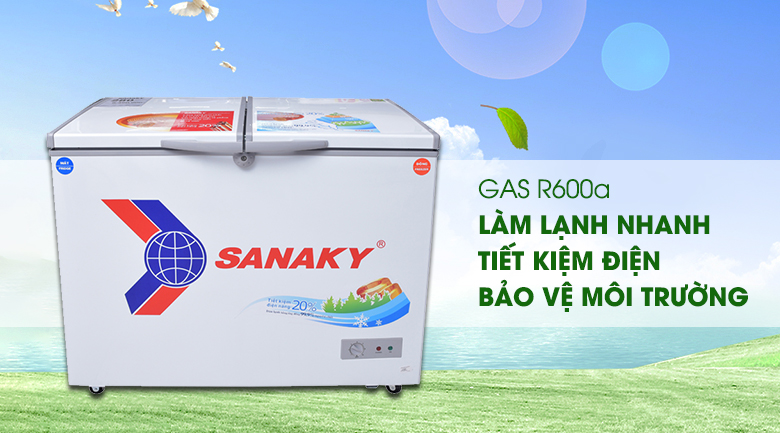 Gas R600a - Tủ đông Sanaky VH-2899W1 