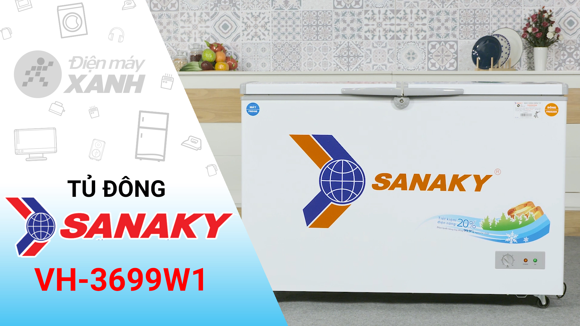 Tủ đông Sanaky 260 lít VH-3699W1