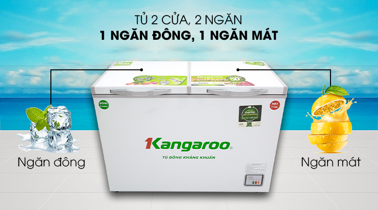 Tủ đông Kangaroo Inverter 252 lít KG 388NC2