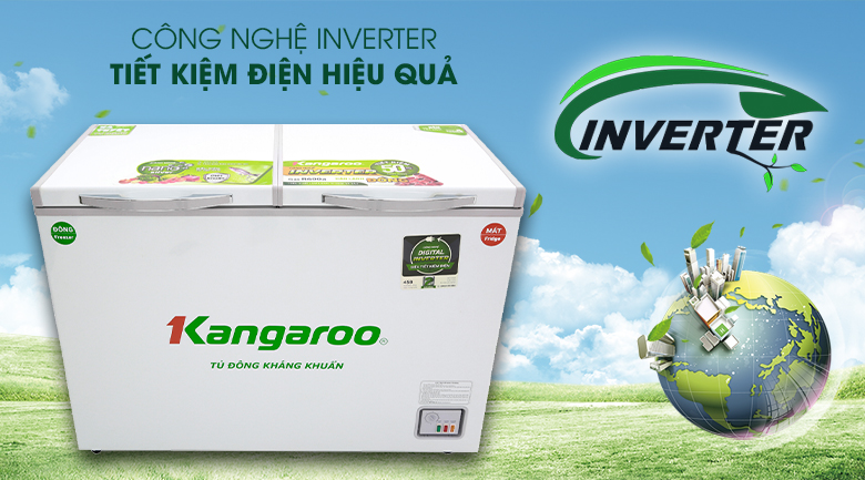 Tủ đông Kangaroo Inverter 252 lít KG 388NC2