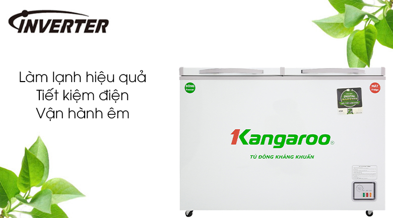 Công nghệ biến tần Inverter tiết kiệm điện hiệu quả - Tủ đông Kangaroo 388 lít KG 388NC2