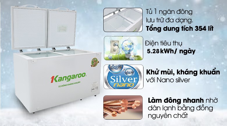 Tủ đông Kangaroo 354 lít KG 668C1