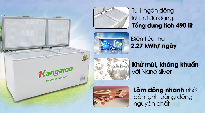 Tủ đông Kangaroo 490 lít KG 809C1