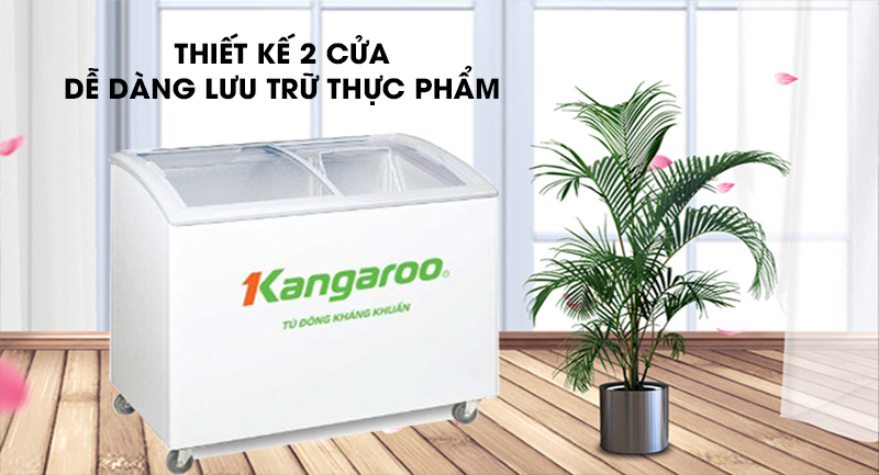 Tủ đông Kangaroo 248 lít KG308C1-Thiết kế 2 cửa, dễ dàng lưu trữ thực phẩm Tủ đông Kangaroo 248 lít KG308C1-Thiết kế 2 cửa, dễ dàng lưu trữ thực phẩm