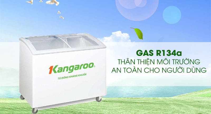 Tủ đông Kangaroo 248 lít KG308C1-An toàn khi sử dụng gas R134a thân thiện với môi trường Tủ đông Kangaroo 248 lít KG308C1-An toàn khi sử dụng gas R134a thân thiện với môi trường