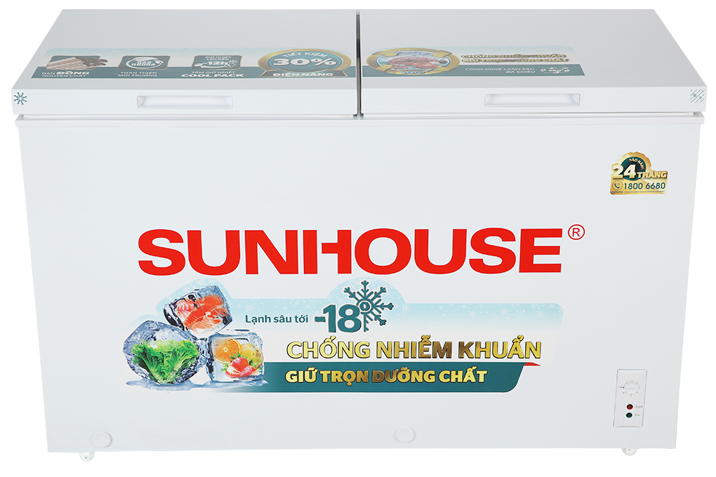 Tủ đông Sunhouse 330 lít SHR-F2472W2 Màu Trắng