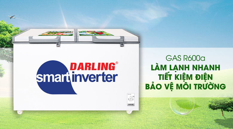 Tủ đông Darling Inverter 350 lít DMF-4699 WSI-4 - Gas R600a
