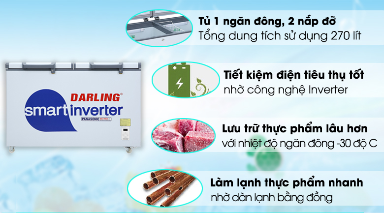 Tủ đông Darling Inverter 270 lít DMF-3799 ASI