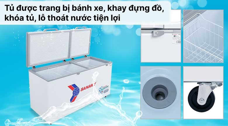 Tủ đông Sanaky Inverter 530 lít VH-6699HY3