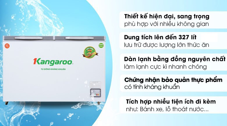 Tủ đông Kangaroo 327 lít KG498KX2