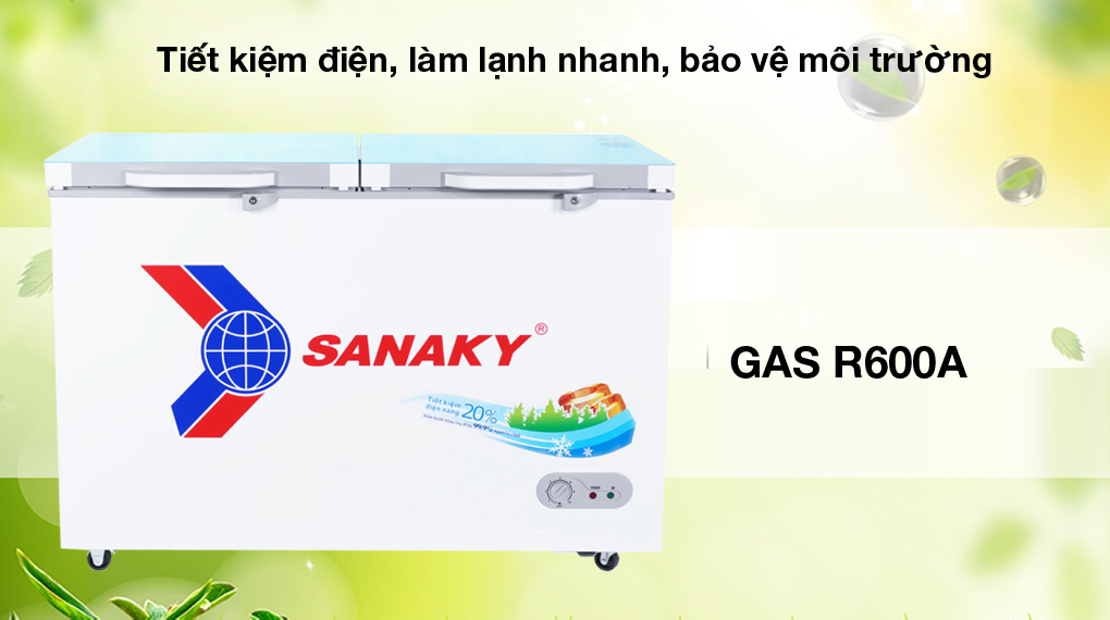Gas R600a - Tủ đông Sanaky 270 lít TD.VH3699A2KD