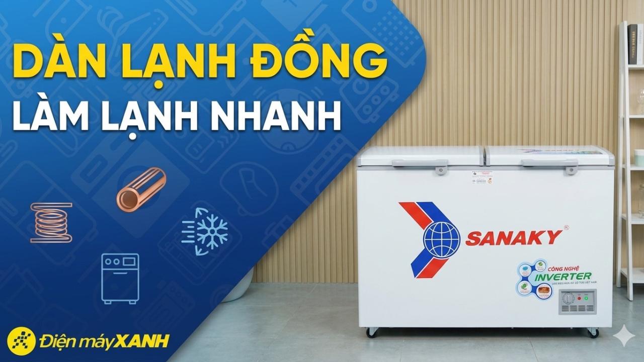 Tủ đông Sanaky Inverter 270 lít TD.VH3699A4K