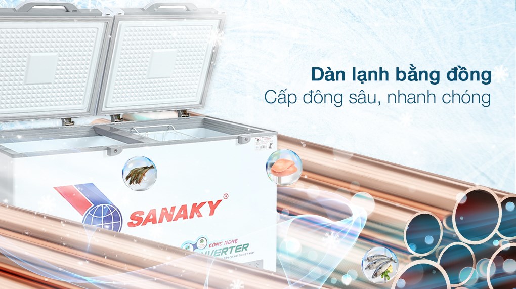 Tủ đông Sanaky Inverter 270 lít TD.VH3699A4K