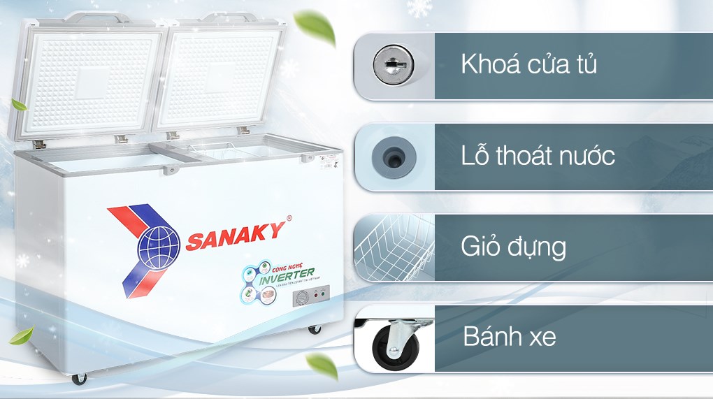 Tủ đông Sanaky Inverter 270 lít TD.VH3699A4K