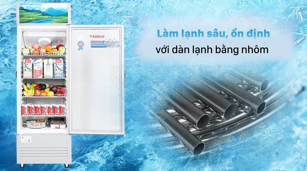 Tủ mát Sanaky 240 lít TM.VH308KL - Dàn lạnh bằng nhôm